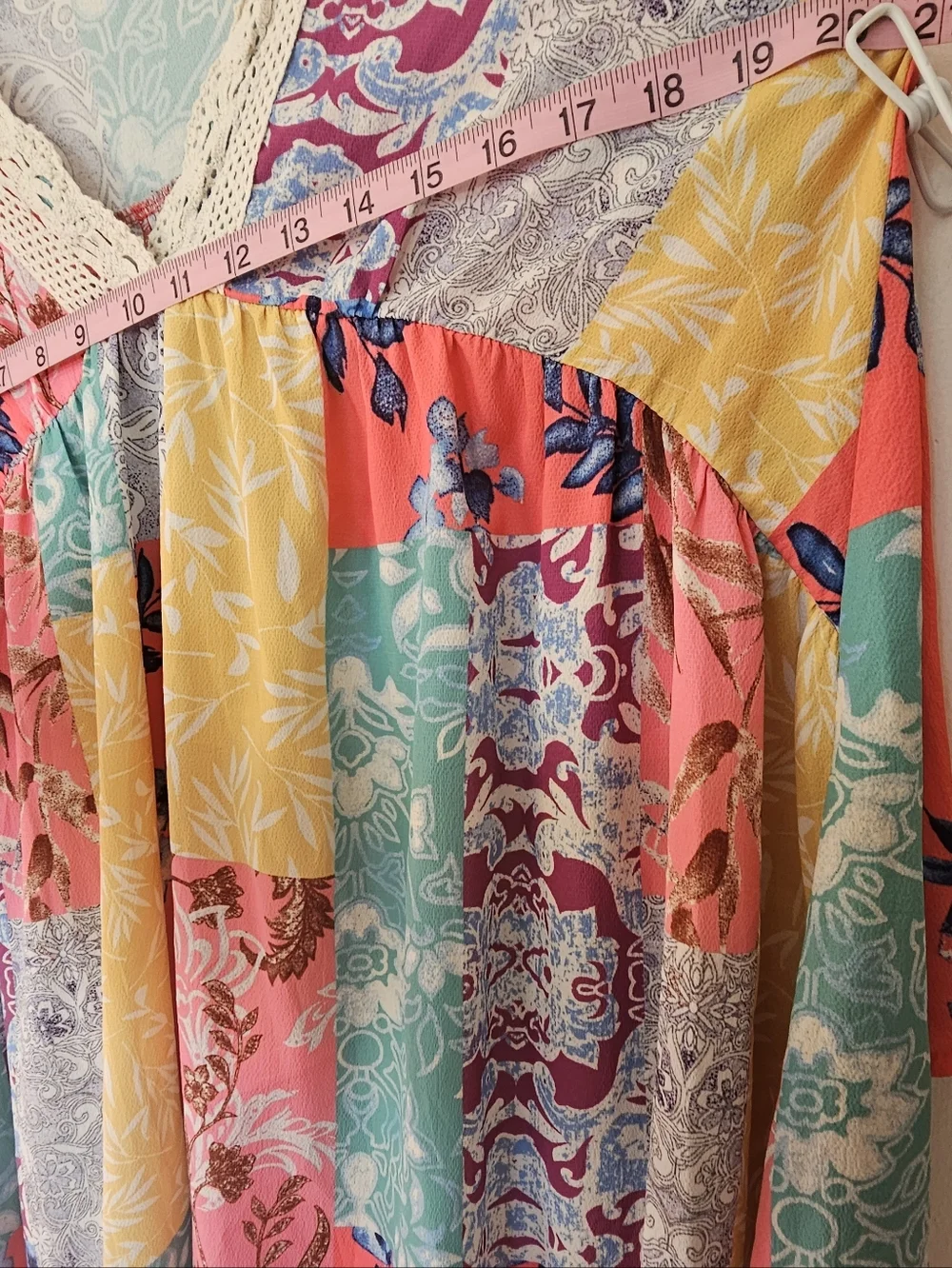 Umgee Patchwork Pattern Tunic - Picture 5 of 8